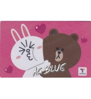 韓國 Line friends Tmoney 交通卡 (兔兔 & 熊大) 心心
